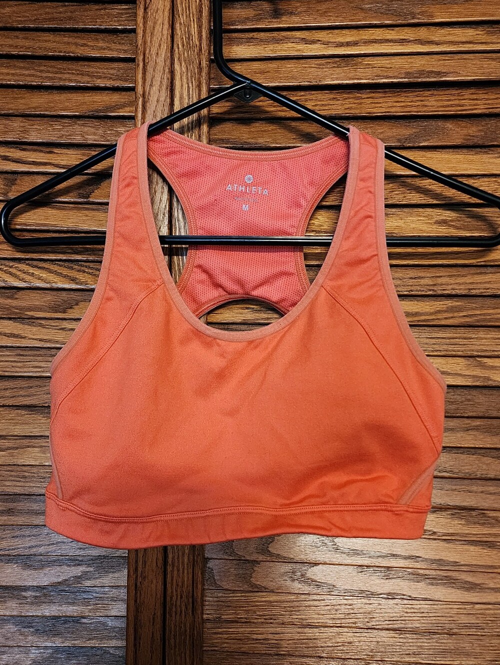 Athleta coral sports bra women's size medium